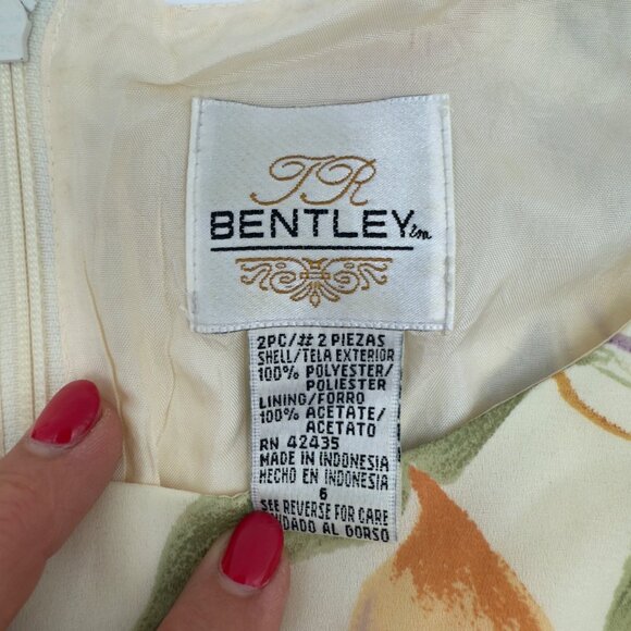 Vtg T R Bentley Floral Maxi Sundress Size 6 Sleeveless Cottage Core Fairycore - Picture 7 of 15